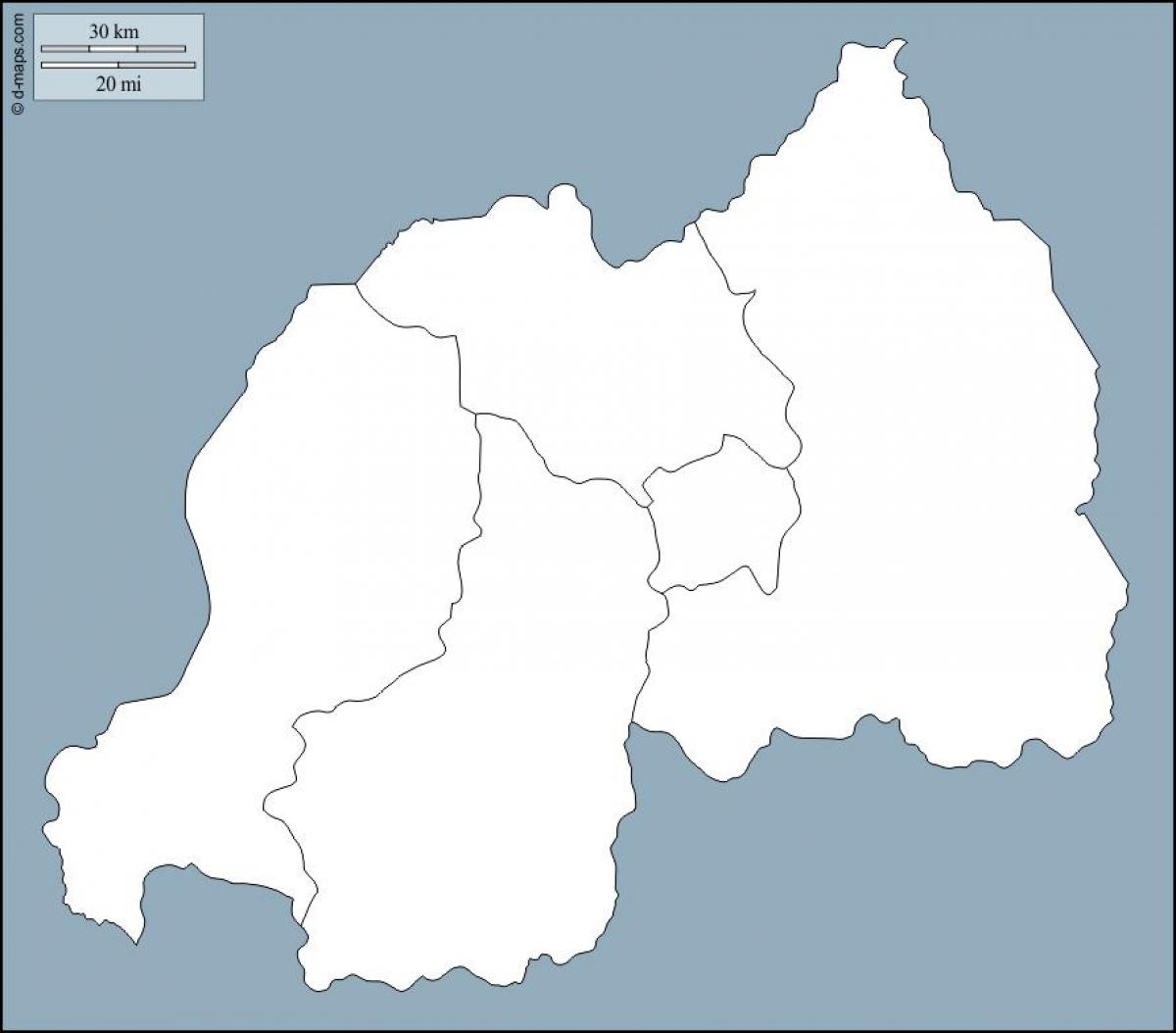 Rwanda kaart overzicht